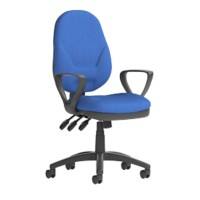 dynamic Eclipse XL III Operator Chair Permanent Contact Fabric Fixed Armrest Blue 120 kg Eclipse Plus XL 670 x 670 x 1,000 mm