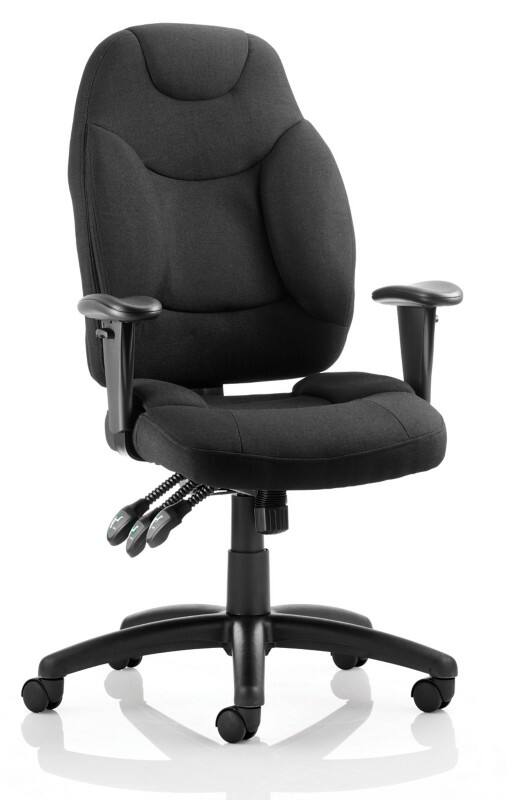 Adjustable Galaxy Black Task Chair with Headrest