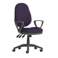 Dynamic Independent Seat & Back Task Operator Chair Loop Arms Eclipse Plus XL Tansy purple Seat Without Headrest High Back