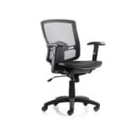 Dynamic Basic Tilt Task Operator Chair Height Adjustable Arms Palma Black Back, Black Seat Without Headrest Medium Back