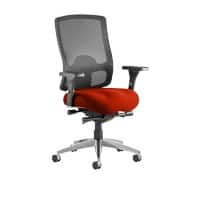 dynamic Regent Operator Chair Synchro Tilt Mesh Fabric Height-Adjustable Armrest Black, Red 125 kg Regent 660 x 660 x 1,110 mm