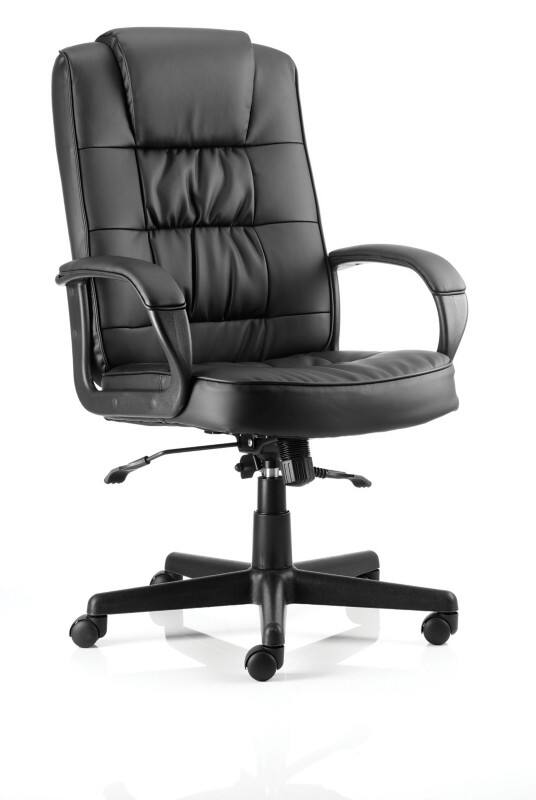 dynamic Moore Executive Chair Basic Tilt Bonded leather Fixed Armrest Black 120 kg Moore 680 x 680 x 1,130 mm