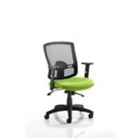 dynamic Portland Operator Chair Basic Tilt Fabric Height-Adjustable Armrest Black, Green 125 kg Portland II 620 x 600 x 910 mm