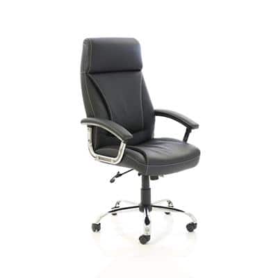 Dynamic Tilt & Lock Executive Chair Fixed Arms Penza Black Seat With Headrest High Back