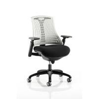 dynamic Flex Task Operator Chair Synchro Tilt Fabric Height-Adjustable Armrest Black, White 110 kg Flex 690 x 680 x 945 mm