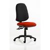 Dynamic Permanent Contact Backrest Task Operator Chair Without Arms Eclipse Plus Black Back, Tabasco Red Seat Without Headrest High Back