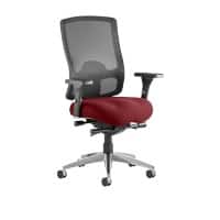 Dynamic Synchro Tilt Task Operator Chair Height Adjustable Arms Regent Black Back, Ginseng Chilli Seat Without Headrest High Back