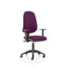 Dynamic Permanent Contact Backrest Task Operator Chair Height Adjustable Arms Eclipse Plus XL Tansy purple Seat Without Headrest High Back