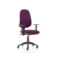 Dynamic Permanent Contact Backrest Task Operator Chair Height Adjustable Arms Eclipse Plus XL Tansy purple Seat Without Headrest High Back