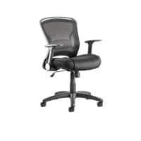 Dynamic Tilt & Lock Task Operator Chair Folding Arms Zeus Black Back, Black Seat Without Headrest Medium Back