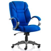 Dynamic Basic Tilt Executive Chair Fixed Arms Galloway Blue Fabric Without Headrest High Back