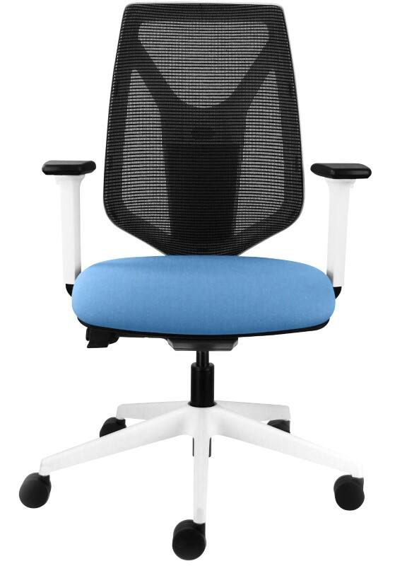 Office Chair Synchro Tilt Mesh, Fabric 2D Armrest Blue 150 kg Ultra 495 x 510 x 1,020 mm