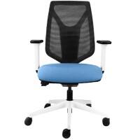 Office Chair Synchro Tilt Mesh, Fabric 2D Armrest Blue 150 kg Ultra 495 x 510 x 1,020 mm