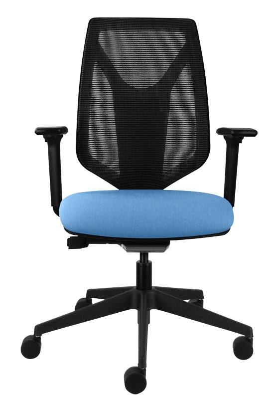 Office Chair Synchro Tilt Mesh, Fabric 2D Armrest Blue 150 kg Ultra 495 x 510 x 1,020 mm
