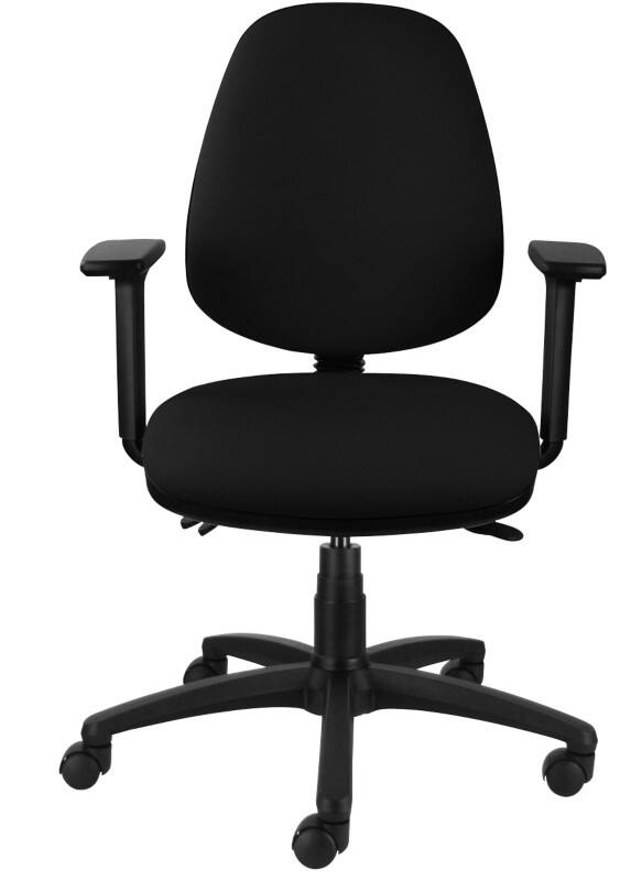 ENERGI-Plus Task Office Chair Adjustable Armrest Fabric Black High Back