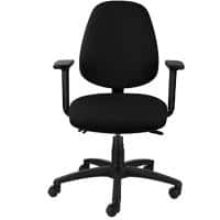 ENERGI-Plus Task Office Chair Adjustable Armrest Fabric Black High Back