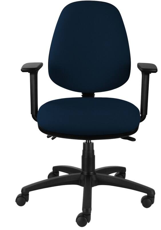 ENERGI-Plus Office Chair Fabric Height-Adjustable Armrest Blue 150 kg Task High Back