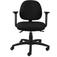 ENERGI-Plus Office Chair Permanent Contact Fabric Height-Adjustable Armrest Height-adjustable Seat Black 150 kg Task Mid Back