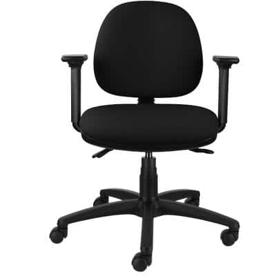 ENERGI-Plus Task Office Chair Adjustable Armrest Fabric Black Medium Back