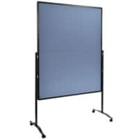 Legamaster PREMIUM PLUS Felt Noticeboard Freestanding 126 (W) x 58 (D) x 196 (H) cm Aluminium Blue, Grey