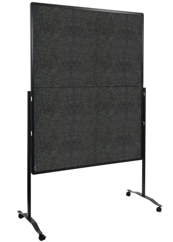Legamaster PREMIUM PLUS Felt Noticeboard Freestanding 126 (W) x 58 (D) x 196 (H) cm Aluminium Anthracite