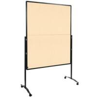Legamaster PREMIUM PLUS Felt Noticeboard Magnetic Freestanding 126 (W) x 58 (D) x 196 (H) cm Aluminium Beige