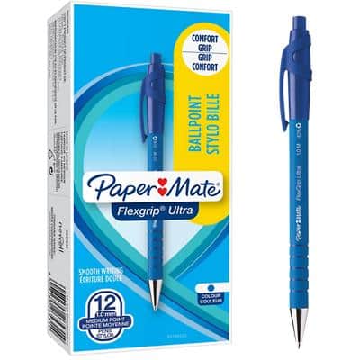 PaperMate Ballpoint Pen Flexgrip Ultra 0.5 mm Blue Pack of 12