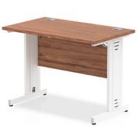 dynamic Impulse Straight Desk Rectangular Walnut Cantilever 1,000 (W) x 600 (D) x 730 (H) mm MFC (Melamine Faced Chipboard)