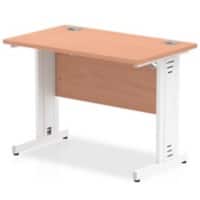dynamic Impulse Straight Desk Rectangular Beech Cantilever 1,000 (W) x 600 (D) x 730 (H) mm MFC (Melamine Faced Chipboard)