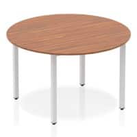 dynamic Impulse Table Circular Walnut 4 Feet 1,200 (W) x 1,200 (D) x 725 (H) mm MFC (Melamine Faced Chipboard)