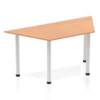 dynamic Impulse Conference Table Trapezoidal Oak 4 Metal legs 1,600 (W) x 800 (D) x 740 (H) mm MFC (Melamine Faced Chipboard)