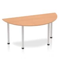 dynamic Impulse Conference Table Semi-circular Oak 4 Metal legs 1,600 (W) x 800 (D) x 740 (H) mm MFC (Melamine Faced Chipboard)