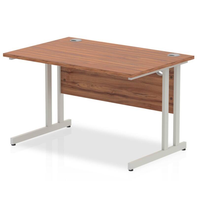 dynamic Impulse Straight Desk Rectangular Walnut Cantilever 1,200 (W) x 800 (D) x 730 (H) mm MFC (Melamine Faced Chipboard)