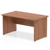 dynamic Impulse Office Desk Rectangular Walnut Base panel 1,400 (W) x 800 (D) x 730 (H) mm MFC (Melamine Faced Chipboard)
