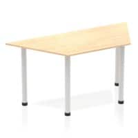 Dynamic Trapezoidal Table Maple MFC Post Leg Silver Frame Impulse 1600 x 800 x 725mm