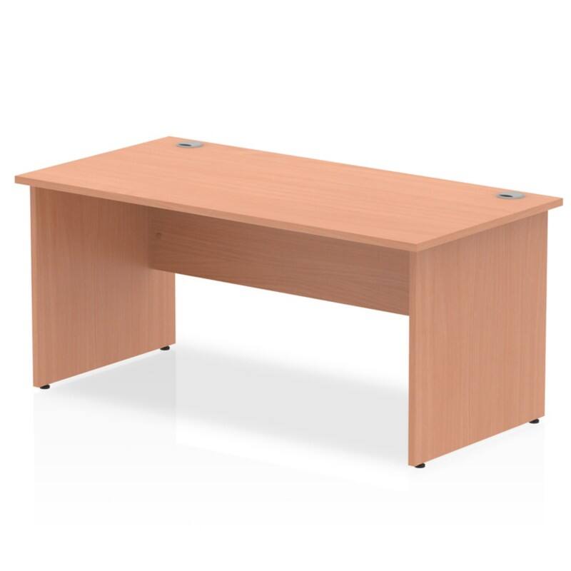 dynamic Impulse Office Desk Rectangular Beech Base panel 1,600 (W) x 800 (D) x 730 (H) mm MFC (Melamine Faced Chipboard)