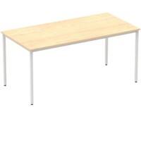 Dynamic Rectangular Straight Table Maple MFC Box Frame Leg Silver Frame Impulse 1600 x 800 x 725mm