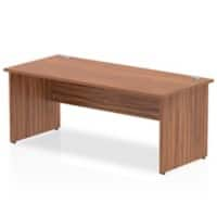 Dynamic Rectangular Office Desk Walnut MFC Panel End Leg Walnut Colour Frame Impulse 1800 x 800 x 730mm