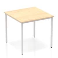 dynamic Impulse Conference Table Square Maple 4 Metal legs 800 (W) x 800 (D) x 740 (H) mm MFC (Melamine Faced Chipboard)