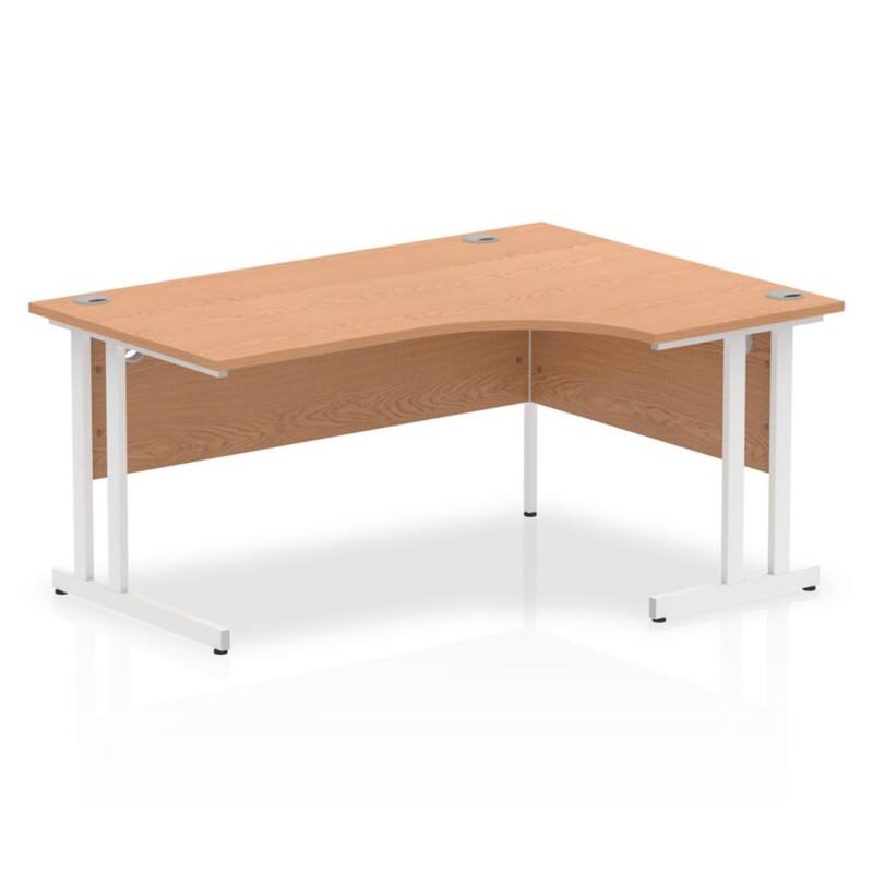 dynamic Impulse Right Hand Desk Corner Oak Cantilever 1,600 (W) x 1,200 (D) x 730 (H) mm MFC (Melamine Faced Chipboard)