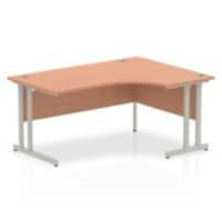 Dynamic Corner Crescent Desk Beech MFC Cantilever Leg Grey Frame Impulse 1600 x 600 x 730mm