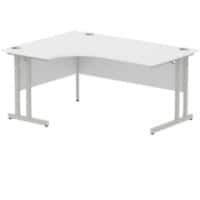 Corner Desks Left Hand Crescent Desk White MFC Cantilever Legs White Impulse 1600/1200 x 600/800 x 730mm