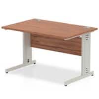 dynamic Impulse Office Desk Rectangular Walnut Cantilever 1,200 (W) x 800 (D) x 730 (H) mm MFC (Melamine Faced Chipboard)