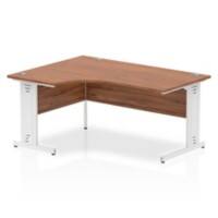 dynamic Impulse Left Hand Desk Freeform Walnut Cantilever 1,600 (W) x 1,200 (D) x 730 (H) mm MFC (Melamine Faced Chipboard)