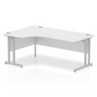 dynamic Impulse Left Hand Desk Corner White Cantilever 1,800 (W) x 1,200 (D) x 730 (H) mm MFC (Melamine Faced Chipboard)