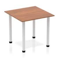 dynamic Impulse Conference Table Square Walnut 4 Metal legs 800 (W) x 800 (D) x 740 (H) mm MFC (Melamine Faced Chipboard)