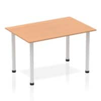 dynamic Impulse Conference Table Rectangular Oak 4 Metal legs 1,200 (W) x 800 (D) x 740 (H) mm MFC (Melamine Faced Chipboard)