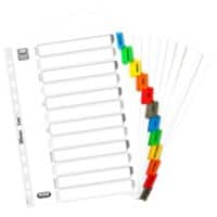 Elba Indicies A4 Jan-Dec 170gsm Card plastic coated tabs White