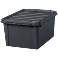 SmartStore Recycled Storage Box 32 L  With Lid Grey  39 x 50 x 26 cm