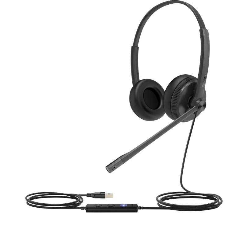 Yealink UH34 Dual Teams Wired Headset Over-the-head Noise Cancelling Microphone With microphone Stereo Black